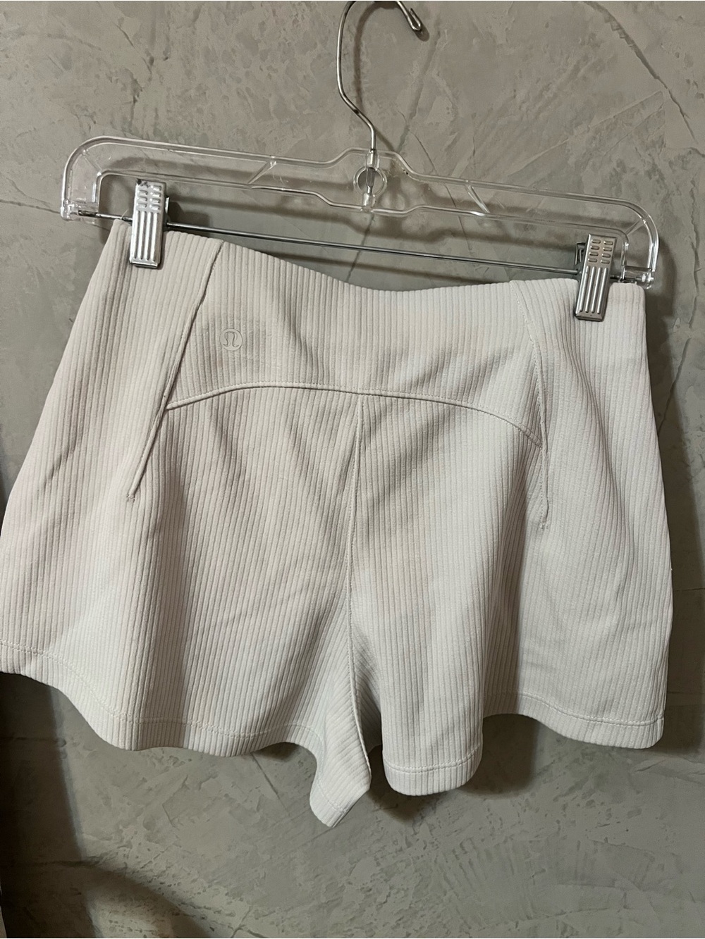 lululemon athletica Ribbed White Women’s Athletic Skort Shorts